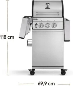Burnhard Gas BBQ FRED JR. Deluxe - 2 Branders - Incl. Keramische Infraroodbrander & Afdekhoes - Deluxe -Woonkeuken Winkel 1027x1200 1