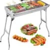 Uten - Houtskoolbarbecue - Opvouwbare Barbecue - Houtskoolbarbecues - Draagbare Camping Barbecue - 430 Roestvrij Staal Grill BBQ - 5-10 Persoon Tuin Buitenfeest - Zilver 1 Uten - Houtskoolbarbecue - Opvouwbare Barbecue - Houtskoolbarbecues - Draagbare Camping Barbecue - 430 Roestvrij Staal Grill BBQ - 5-10 Persoon Tuin Buitenfeest - Zilver -Woonkeuken Winkel 1133x1200