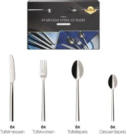 Nevana Bestekset - 24 Delig - 18/10 Edelstaal - Bestek - Lepels, Messen, Vorken 11 Nevana Bestekset - 24 Delig - 18/10 Edelstaal - Bestek - Lepels, Messen, Vorken -Woonkeuken Winkel 1137x1200 4