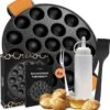 Ocina Poffertjespan – Combo Pack – 19 Poffertjes – Poffertjesmaker – Poffertjespan Inductie – Poffertjespan Electrisch – Gietijzeren Pan - Inclusief Doseerfles, Handvaten, 6x Poffertjesvorken En Invetkwast – Gratis Receptenboek 2 Ocina Poffertjespan – Combo Pack – 19 Poffertjes – Poffertjesmaker – Poffertjespan Inductie – Poffertjespan Electrisch – Gietijzeren Pan - Inclusief Doseerfles, Handvaten, 6x Poffertjesvorken En Invetkwast – Gratis Receptenboek -Woonkeuken Winkel 1156x1200