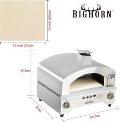Bighorn Outdoor Edelstaal Gas Pizza Oven - Draagbare Gas Barbecue - Edelstaal -Model SRGG20001 -Woonkeuken Winkel 1169x1200 2