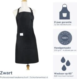 Schortenwinkel - Professioneel Keukenschort - Kookschort - Horeca - Zwart 11 Schortenwinkel - Professioneel Keukenschort - Kookschort - Horeca - Zwart -Woonkeuken Winkel 1170x1200 5