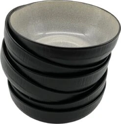 Serviesset 6 Personen - Evia Glacé - Lichgrijs / Zwart - 24-delig -Woonkeuken Winkel 1177x1200 1