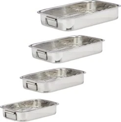 Relaxdays Braadslede Met Rooster - Edelstaal - Ovenschaal - Braadpan - Braadslee - Zilver - L 12 Relaxdays Braadslede Met Rooster - Edelstaal - Ovenschaal - Braadpan - Braadslee - Zilver - L -Woonkeuken Winkel 1191x1200
