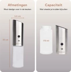DODANA Premium Peper - & Zoutmolen Elektrisch - 1 Stuk - Pepermolen - Zoutmolen - Oplaadbaar - USB - Elektrische Pepermolen - RVS - Zwaartekracht Functie - LED Lamp - Nl Handleiding - Incl Borsteltje 11 DODANA Premium Peper - & Zoutmolen Elektrisch - 1 Stuk - Pepermolen - Zoutmolen - Oplaadbaar - USB - Elektrische Pepermolen - RVS - Zwaartekracht Functie - LED Lamp - Nl Handleiding - Incl Borsteltje -Woonkeuken Winkel 1192x1200 7