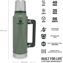 Stanley The Legendary Classic Bottle 1,40L - Thermosfles - Hammertone Green 23 Stanley The Legendary Classic Bottle 1,40L - Thermosfles - Hammertone Green -Woonkeuken Winkel 1194x1200 4