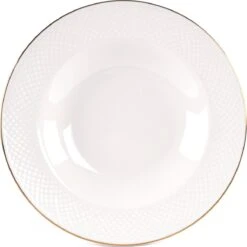 LeRijn® Serviesset Deventer 6 Persoons - 18 Delig - Licht Crème Wit Met Gouden Rand En Motief - Dinerborden - Soepborden - Dessertborden - Borden Servies - Bordenset -Woonkeuken Winkel 1198x1200 10
