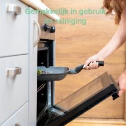 Coninx Grillpan 28CM - Steakpan - Afneembare Handgreep - PFAS-vrij - Grijs -Woonkeuken Winkel 1199x1200