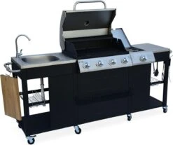 Alice's Garden Gas BBQ D'Artagnan - Zwart - 5 Branders - Buitenkeuken -Woonkeuken Winkel 1200x1005