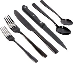 Deleca 6 Persoons Bestekset (36-delig) - Lepels, Messen, Vorken & Steakmessen - Vaatwasserbestendig - Zwart / RVS 18 Deleca 6 Persoons Bestekset (36-delig) - Lepels, Messen, Vorken & Steakmessen - Vaatwasserbestendig - Zwart / RVS -Woonkeuken Winkel 1200x1036 5