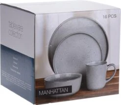 Excellent Serviesset - Servies - 16 Stuks - Aardewerk - Grijs 20 Excellent Serviesset - Servies - 16 Stuks - Aardewerk - Grijs -Woonkeuken Winkel 1200x1044 1