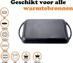 Kicinn Grillplaat - Gietijzer - Geëmailleerd - Incl. Accessoires - Ø 33 X 21.8 Cm (LxB) 12 Kicinn Grillplaat - Gietijzer - Geëmailleerd - Incl. Accessoires - Ø 33 X 21.8 Cm (LxB) -Woonkeuken Winkel 1200x1045