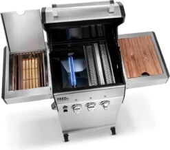 Burnhard Gas BBQ FRED JR. Deluxe - 2 Branders - Incl. Keramische Infraroodbrander & Afdekhoes - Deluxe -Woonkeuken Winkel 1200x1057 1