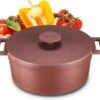 MOA Gietijzeren Braadpan - Inhoud 4,75 Liter - 26CM - Rond - Alle Warmtebronnen - Ook Voor Inductie - Gewicht 5,8 Kg - Bordeaux Rood - MC26BR 2 MOA Gietijzeren Braadpan - Inhoud 4,75 Liter - 26CM - Rond - Alle Warmtebronnen - Ook Voor Inductie - Gewicht 5,8 Kg - Bordeaux Rood - MC26BR -Woonkeuken Winkel 1200x1070