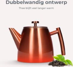 Vaja® Theepot Juliette Rosé Dubbelwandig 19 Vaja® Theepot Juliette Rosé Dubbelwandig -Woonkeuken Winkel 1200x1099