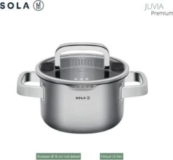 Sola Pannenset Juvia - 4 Delig - Ø 16,16,18,20 Cm - Zilver - RVS - Sandwichbodem 36 Sola Pannenset Juvia - 4 Delig - Ø 16,16,18,20 Cm - Zilver - RVS - Sandwichbodem -Woonkeuken Winkel 1200x1110 2