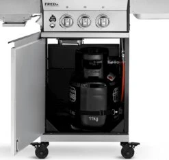 Burnhard Gas BBQ FRED JR. Deluxe - 2 Branders - Incl. Keramische Infraroodbrander & Afdekhoes - Deluxe -Woonkeuken Winkel 1200x1135 1