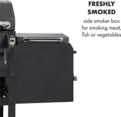 Klarstein Kingsville Double Barbecue - Houtskool- En Gasbarbecue - Smoker BBQ - Inclusief Deksels En Thermometer - Met 2 Roosters - Zwart -Woonkeuken Winkel 1200x1161 2