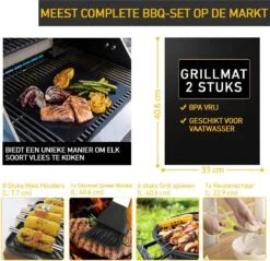 Saveur Royal® 35-delige Barbecue Gereedschapset In Roestvrij Staal - BBQ Grill Set Met Draagtas - Barbecuegerei-sets - Barbecue Accessoires Gereedschap - 35-delig 21 Saveur Royal® 35-delige Barbecue Gereedschapset In Roestvrij Staal - BBQ Grill Set Met Draagtas - Barbecuegerei-sets - Barbecue Accessoires Gereedschap - 35-delig -Woonkeuken Winkel 1200x1162 5