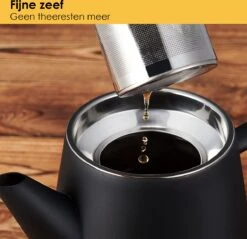 Silberthal - Theepot Met Filter - 1 L - RVS Dubbelwandig - Zwart - Cadeau 11 Silberthal - Theepot Met Filter - 1 L - RVS Dubbelwandig - Zwart - Cadeau -Woonkeuken Winkel 1200x1163
