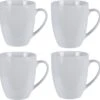 Excellent Houseware Set Van 4x Stuks Bekers/mokken Wit 380 Ml Van Porselein - Melkbekers 1 Excellent Houseware Set Van 4x Stuks Bekers/mokken Wit 380 Ml Van Porselein - Melkbekers -Woonkeuken Winkel 1200x1170