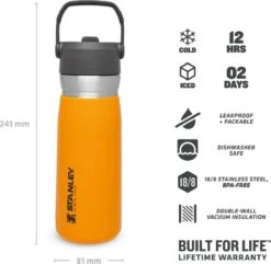 Stanley The IceFlow™ Flip Straw Water Bottle 0,65L - Thermosfles - Saffron 27 Stanley The IceFlow™ Flip Straw Water Bottle 0,65L - Thermosfles - Saffron -Woonkeuken Winkel 1200x1170 3