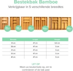 Grote Bestekbak Bamboe 81x47CM - Coninx Besteklade - Opbergbak - Duurzaam - Bamboe - Voor Laden Vanaf 47cm Diep 15 Grote Bestekbak Bamboe 81x47CM - Coninx Besteklade - Opbergbak - Duurzaam - Bamboe - Voor Laden Vanaf 47cm Diep -Woonkeuken Winkel 1200x1172 2
