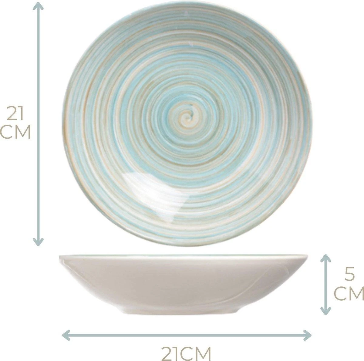 Cosy&Trendy Serviesset 24-delig Turbolino Blauw 12 Cosy&Trendy Serviesset 24-delig Turbolino Blauw - Afbeelding 10