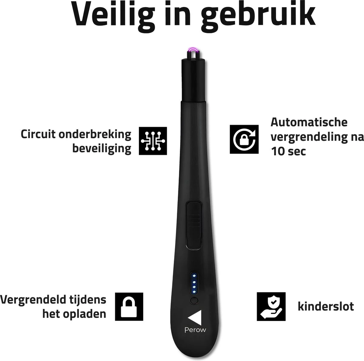 Oplaadbare Lange Elektrische Aansteker - Zwart - Duurzame Plasma Aansteker - Inclusief Cadeauverpakking - BBQ - Kaarsen 5 Oplaadbare Lange Elektrische Aansteker - Zwart - Duurzame Plasma Aansteker - Inclusief Cadeauverpakking - BBQ - Kaarsen - Afbeelding 3