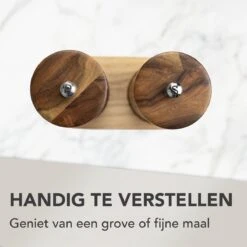 Nimma® Peper En Zoutmolen Set - Incl Navul Lepel - Verstelbare Maalgraad - Acacia Hout 13 Nimma® Peper En Zoutmolen Set - Incl Navul Lepel - Verstelbare Maalgraad - Acacia Hout -Woonkeuken Winkel 1200x1200 1027