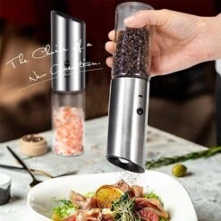 101Products Peper- & Zoutmolen Elektrisch - USB Oplaadbaar - Pepermolen - Zoutmolen - RVS -Woonkeuken Winkel 1200x1200 1036
