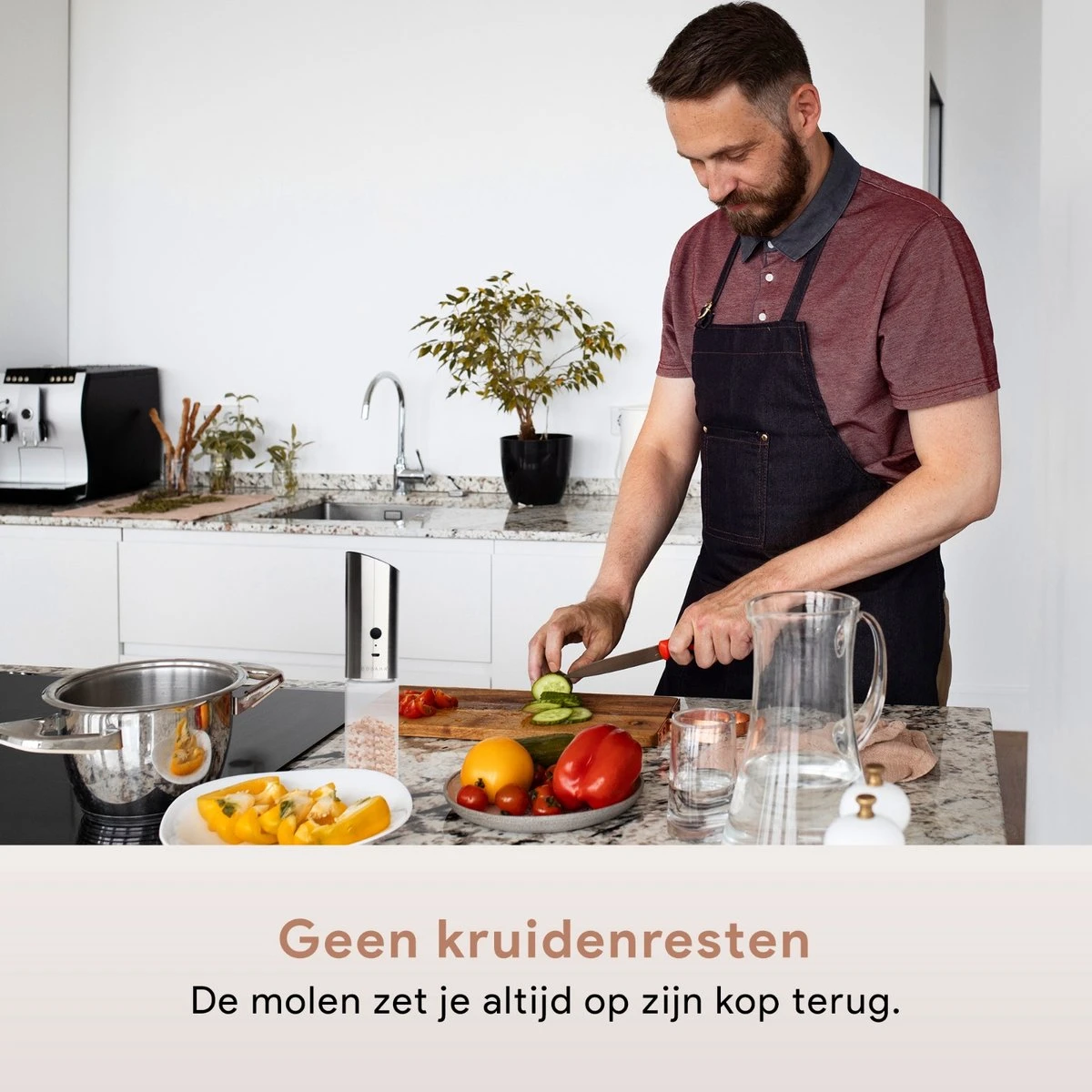 DODANA Premium Peper - & Zoutmolen Elektrisch - 1 Stuk - Pepermolen - Zoutmolen - Oplaadbaar - USB - Elektrische Pepermolen - RVS - Zwaartekracht Functie - LED Lamp - Nl Handleiding - Incl Borsteltje 8 DODANA Premium Peper - & Zoutmolen Elektrisch - 1 Stuk - Pepermolen - Zoutmolen - Oplaadbaar - USB - Elektrische Pepermolen - RVS - Zwaartekracht Functie - LED Lamp - Nl Handleiding - Incl Borsteltje - Afbeelding 6