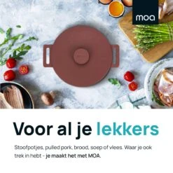 MOA Gietijzeren Braadpan - Inhoud 4,75 Liter - 26CM - Rond - Alle Warmtebronnen - Ook Voor Inductie - Gewicht 5,8 Kg - Bordeaux Rood - MC26BR 14 MOA Gietijzeren Braadpan - Inhoud 4,75 Liter - 26CM - Rond - Alle Warmtebronnen - Ook Voor Inductie - Gewicht 5,8 Kg - Bordeaux Rood - MC26BR -Woonkeuken Winkel 1200x1200 104