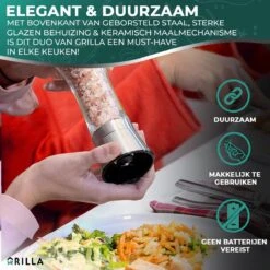 Peper En Zoutmolen Set - RVS Zout En Peperstel - Zoutvaatje En Pepermolen - 2 In 1 10 Peper En Zoutmolen Set - RVS Zout En Peperstel - Zoutvaatje En Pepermolen - 2 In 1 -Woonkeuken Winkel 1200x1200 1044