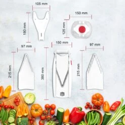 Börner Mandoline V5 PowerLine - Inclusief Opbergbox - Geleverd In Mooie Doos - 6-delige Set - 7 Snijdiktes - Geschikt Als Frietsnijder - BPA-vrij En Roestvrij - Grijs -Woonkeuken Winkel 1200x1200 1059