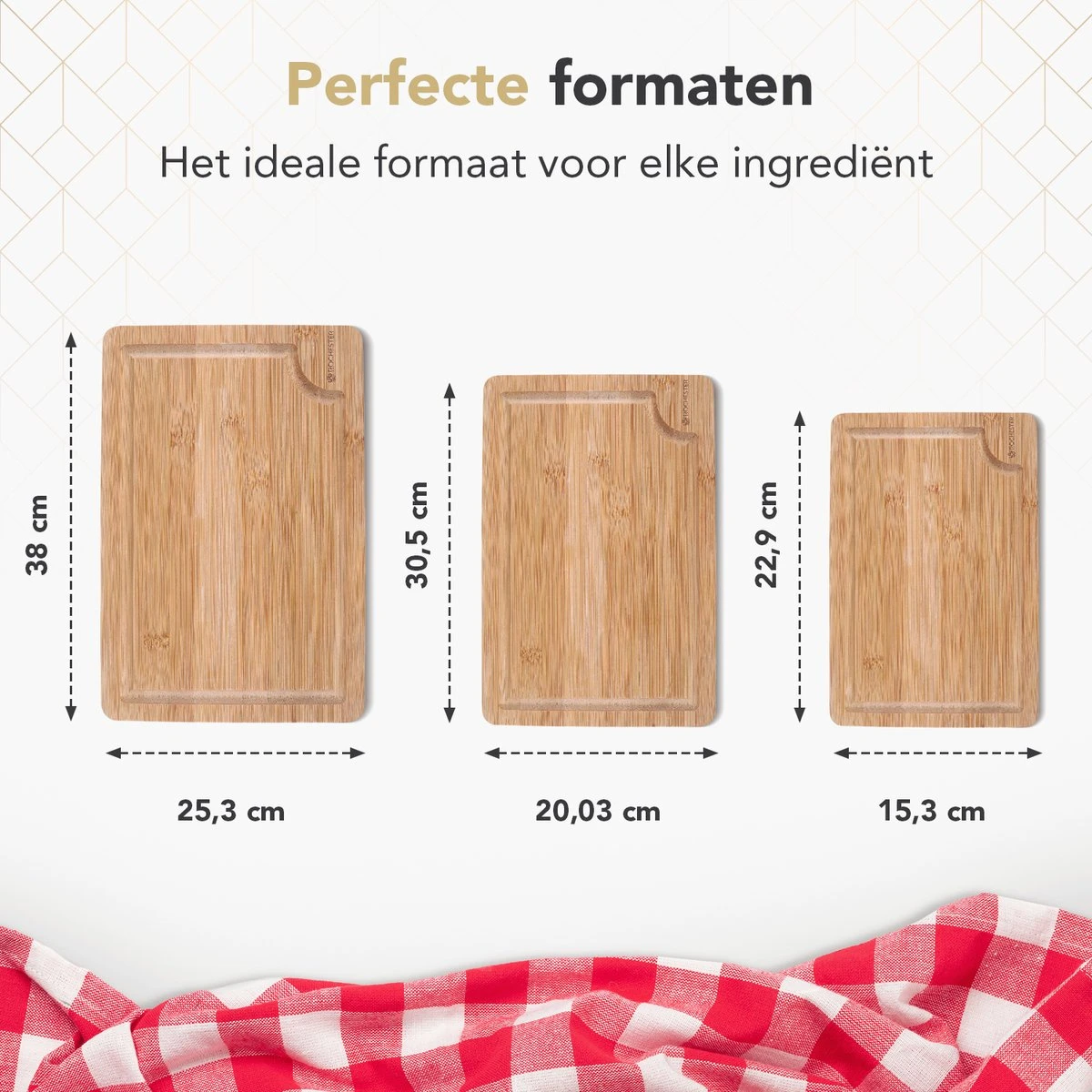 Rochester Snijplanken Hout – Borrelplank – Serveerplank - 3-Delig – Organisch Bamboe – Luxe Design – Hygienisch En Duurzaam 11 Rochester Snijplanken Hout – Borrelplank – Serveerplank - 3-Delig – Organisch Bamboe – Luxe Design – Hygienisch En Duurzaam - Afbeelding 9