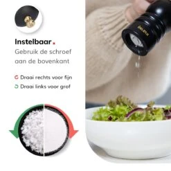 Deleca Luxe Peper En Zoutmolen Set - Met Geschenkdoos - Zout / Pepermolen - Rubberhout - Zwart & Goud 18 Deleca Luxe Peper En Zoutmolen Set - Met Geschenkdoos - Zout / Pepermolen - Rubberhout - Zwart & Goud -Woonkeuken Winkel 1200x1200 1094