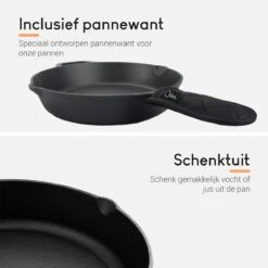 Ocina Gietijzeren Pan – ø30,5cm - Skillet - Koekenpan – Hapjespan – Koekenpan Inductie – Koekenpannenset - Gietijzeren Pan Bbq - Gietijzer -Woonkeuken Winkel 1200x1200 11