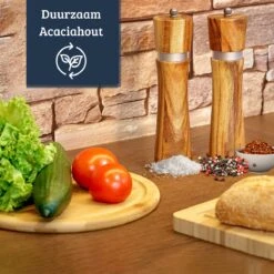 UNBOX Peper En Zoutmolen Set - Pepermolen - Zoutmolen - BBQ Accesoires - Acacia Hout - RVS -Woonkeuken Winkel 1200x1200 1123