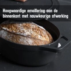 Gietijzeren Braadpan - Sudderpan Zwart Van Daumonet - Ovaal - Ø 29 Cm - 3 Liter - 100% PFAS & PFOA Vrij - Emaille - Geschikt Voor Alle Warmtebronnen - Elektrisch - Gas - Halogeen - Inductie - Keramisch - Vaatwasserbestendig 21 Gietijzeren Braadpan - Sudderpan Zwart Van Daumonet - Ovaal - Ø 29 Cm - 3 Liter - 100% PFAS & PFOA Vrij - Emaille - Geschikt Voor Alle Warmtebronnen - Elektrisch - Gas - Halogeen - Inductie - Keramisch - Vaatwasserbestendig -Woonkeuken Winkel 1200x1200 273