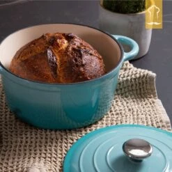 Chefarone Gietijzeren Pan - Braadpan Inclusief Deksel - Geschikt Voor Alle Warmtebronnen - Geëmailleerd Blauw 17 Chefarone Gietijzeren Pan - Braadpan Inclusief Deksel - Geschikt Voor Alle Warmtebronnen - Geëmailleerd Blauw -Woonkeuken Winkel 1200x1200 308