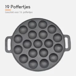 Ocina Poffertjespan – Combo Pack – 19 Poffertjes – Poffertjesmaker – Poffertjespan Inductie – Poffertjespan Electrisch – Gietijzeren Pan - Inclusief Doseerfles, Handvaten, 6x Poffertjesvorken En Invetkwast – Gratis Receptenboek 14 Ocina Poffertjespan – Combo Pack – 19 Poffertjes – Poffertjesmaker – Poffertjespan Inductie – Poffertjespan Electrisch – Gietijzeren Pan - Inclusief Doseerfles, Handvaten, 6x Poffertjesvorken En Invetkwast – Gratis Receptenboek -Woonkeuken Winkel 1200x1200 311