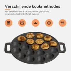 Ocina Poffertjespan – Combo Pack – 19 Poffertjes – Poffertjesmaker – Poffertjespan Inductie – Poffertjespan Electrisch – Gietijzeren Pan - Inclusief Doseerfles, Handvaten, 6x Poffertjesvorken En Invetkwast – Gratis Receptenboek 15 Ocina Poffertjespan – Combo Pack – 19 Poffertjes – Poffertjesmaker – Poffertjespan Inductie – Poffertjespan Electrisch – Gietijzeren Pan - Inclusief Doseerfles, Handvaten, 6x Poffertjesvorken En Invetkwast – Gratis Receptenboek -Woonkeuken Winkel 1200x1200 312