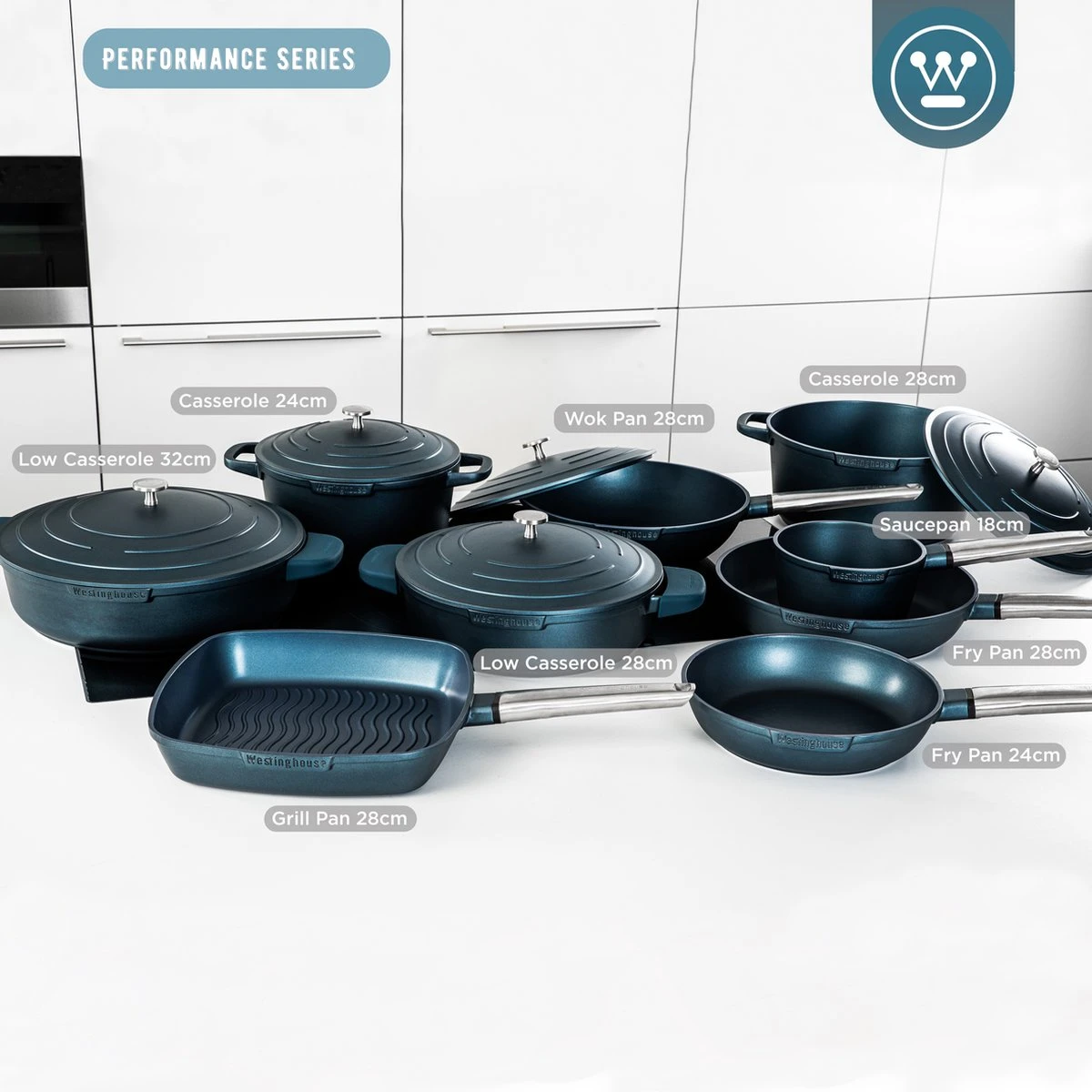 Westinghouse Performance Series - Wokpan Inductie - 28cm Luxe Wok Met Deksel - Blauw - Geschikt Voor Alle Warmtebronnen 8 Westinghouse Performance Series - Wokpan Inductie - 28cm Luxe Wok Met Deksel - Blauw - Geschikt Voor Alle Warmtebronnen - Afbeelding 6
