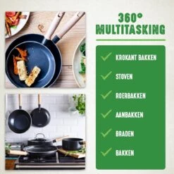 GreenChef Vintage Wokpan 28cm/3.7L - Zwart - Inductie - PFAS-vrij 15 GreenChef Vintage Wokpan 28cm/3.7L - Zwart - Inductie - PFAS-vrij -Woonkeuken Winkel 1200x1200 5