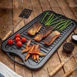 Nuovva Dubbelzijdig Gietijzeren Grillplaat - 50cm X 26cm -Woonkeuken Winkel 1200x1200 54