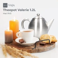 Vaja Valerie - Theepot Met Filter - Dubbelwandig - RVS - 1.2L 26 Vaja Valerie - Theepot Met Filter - Dubbelwandig - RVS - 1.2L -Woonkeuken Winkel 1200x1200 561