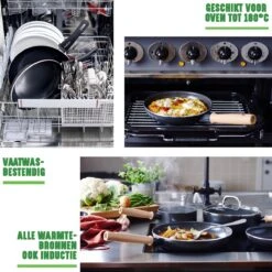 GreenChef Vintage Wokpan 28cm/3.7L - Zwart - Inductie - PFAS-vrij 16 GreenChef Vintage Wokpan 28cm/3.7L - Zwart - Inductie - PFAS-vrij -Woonkeuken Winkel 1200x1200 6