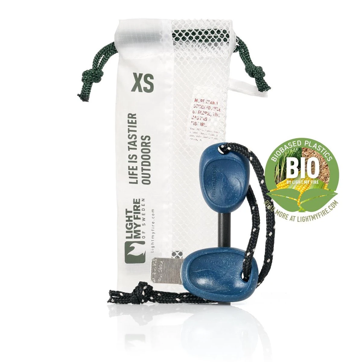 Light My Fire FireSteel Scout Bio Blauw + Noodfluit Milieuvriendelijke Vuurmaker Magnesium Aansteker 3 Light My Fire FireSteel Scout Bio Blauw + Noodfluit Milieuvriendelijke Vuurmaker Magnesium Aansteker - Afbeelding 2