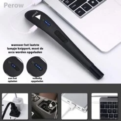 Oplaadbare Lange Elektrische Aansteker - Zwart - Duurzame Plasma Aansteker - Inclusief Cadeauverpakking - BBQ - Kaarsen 16 Oplaadbare Lange Elektrische Aansteker - Zwart - Duurzame Plasma Aansteker - Inclusief Cadeauverpakking - BBQ - Kaarsen -Woonkeuken Winkel 1200x1200 630